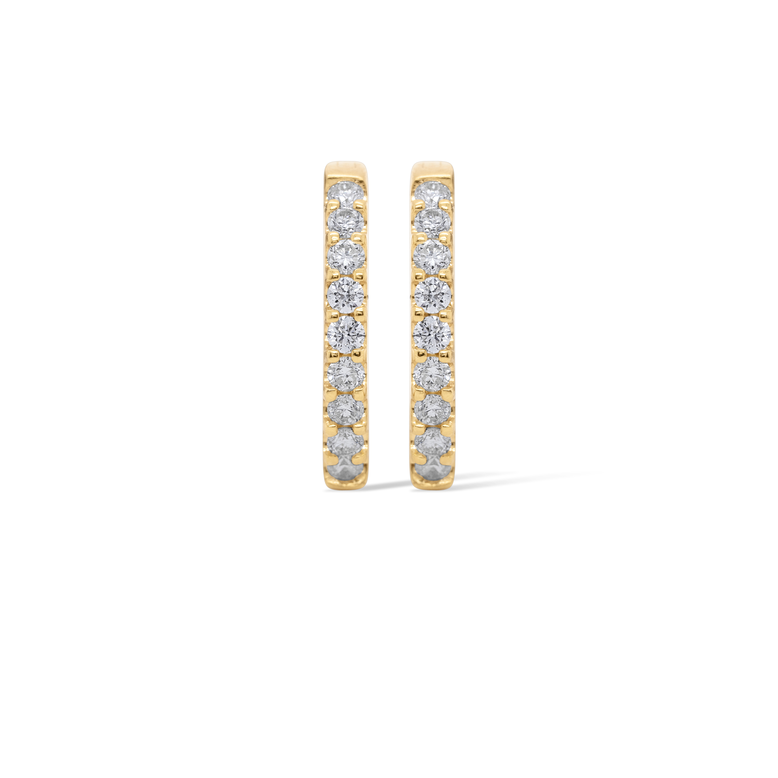 Diamond Hoop Earrings 0.27 ct. 14K Yellow Gold